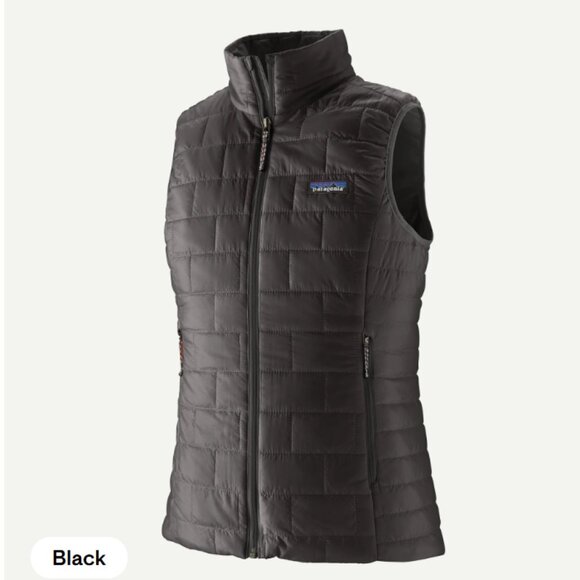 Patagonua Nwot Womens Puffer Nano Puffer  Black Quilted Insulated Vest XL - Picture 1 of 13